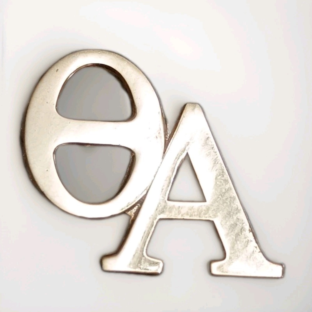Vintage Theta Alpha Greek Letters Fraternity Sorority Lapel Pin Pinback Tie Tac